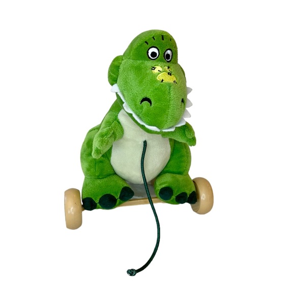 Disney Store Toy Story REX Dinosaur Pull Toy Plush with String and Wheels 9" - Picture 2 of 14